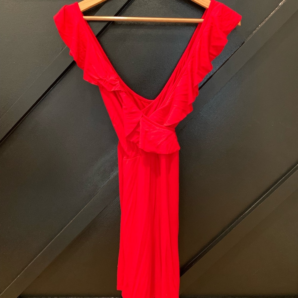 superdown Red Ruffled Dress